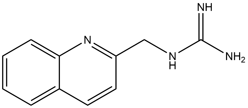 1-(2-喹啉基甲基)胍, 54779-79-2, 结构式