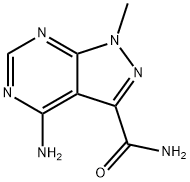 4-Amino-1-methyl-1H-pyrazolo[3,4-d]pyrimidine-3-carboxamide,54814-48-1,结构式