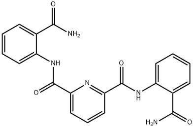 2-N,6-N-bis(2-carbamoylphenyl)pyridine-2,6-dicarboxamide 结构式