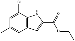 ethyl 7-chloro-5-methyl-1H-indole-2-carboxylate 结构式