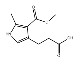 1H-Pyrrole-3-propanoic acid, 4-(methoxycarbonyl)-5-methyl- Structure