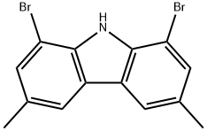 9H-Carbazole, 1,8-dibromo-3,6-dimethyl- 结构式