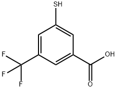 Benzoic acid, 3-mercapto-5-(trifluoromethyl)- 化学構造式