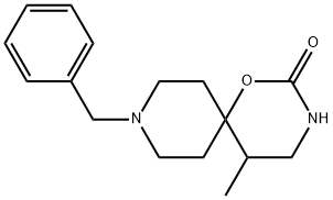 1-Oxa-3,9-diazaspiro[5.5]undecan-2-one, 5-methyl-9-(phenylmethyl)- Structure