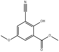 Benzoic acid, 3-cyano-2-hydroxy-5-methoxy-, methyl ester,55008-19-0,结构式