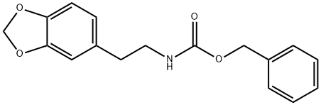 Carbamic acid, [2-(1,3-benzodioxol-5-yl)ethyl]-, phenylmethyl ester (9CI) 化学構造式
