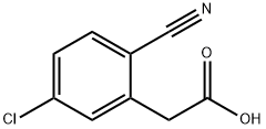 Benzeneacetic acid, 5-chloro-2-cyano- Structure