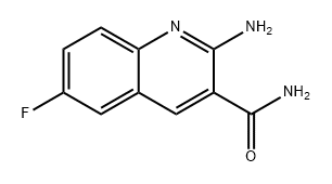 3-Quinolinecarboxamide, 2-amino-6-fluoro- Struktur