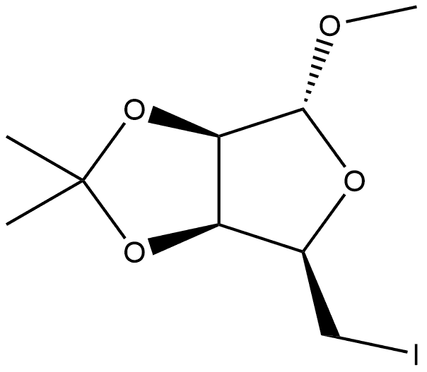 Methyl 5-deoxy-5-iodo-2,3-O-isopropylidene-α-L-lyxofuranoside|5-脱氧-5-碘-2,3-O-异亚丙基-Α-L-柳呋喃糖苷甲酯