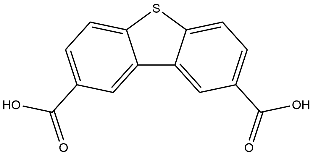 二苯并噻吩-2,7-二甲酸 结构式