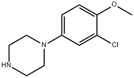 Piperazine, 1-(3-chloro-4-methoxyphenyl)- Struktur