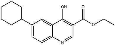 Ethyl 6-cyclohexyl-4-hydroxyquinoline-3-carboxylate 化学構造式