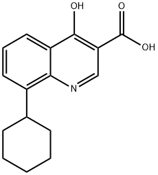 8-Cyclohexyl-4-hydroxyquinoline-3-carboxylic acid Struktur