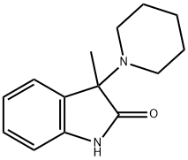 3-Methyl-3-(piperidin-1-yl)indolin-2-one 化学構造式