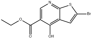 2-溴-4-羟基噻吩并[2,3-B]吡啶-5-羧酸乙酯 结构式