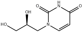 2,4(1H,3H)-Pyrimidinedione, 1-[(2S)-2,3-dihydroxypropyl]- 化学構造式