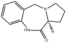 11H-Pyrrolo[2,1-c][1,4]benzodiazepin-11-one, 1,2,3,5,10,11a-hexahydro-, (11aS)-,55661-84-2,结构式