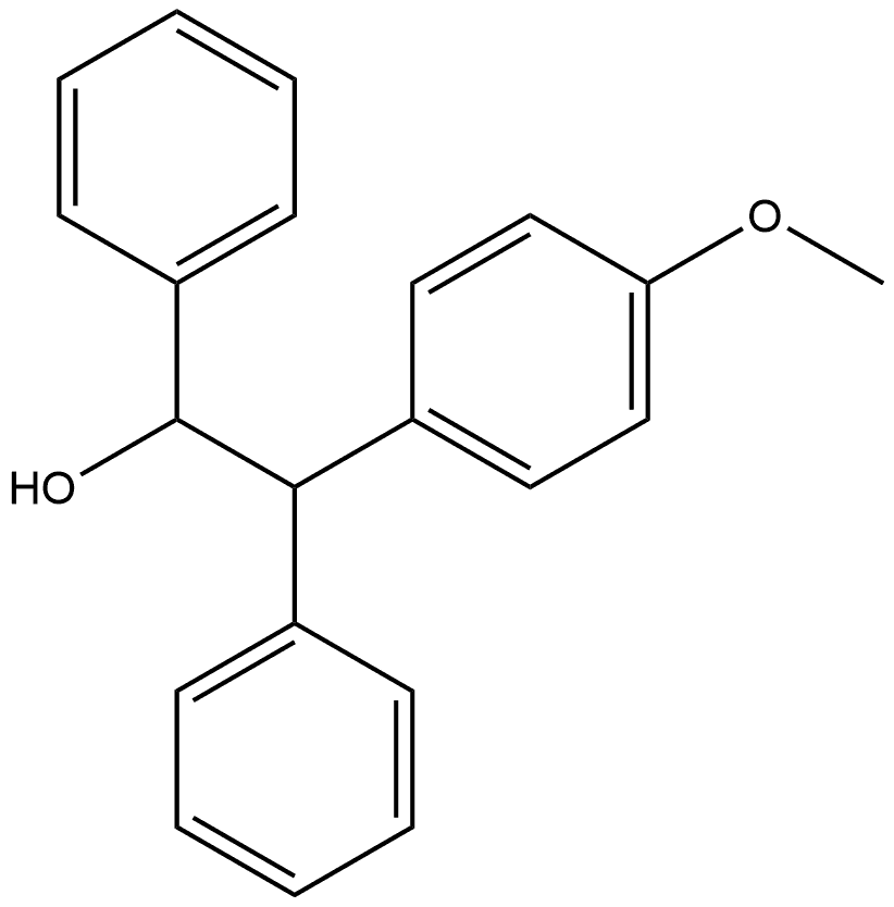 Benzeneethanol, 4-methoxy-α,β-diphenyl- Structure
