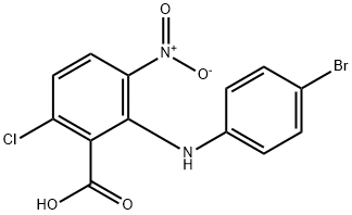 Benzoic acid, 2-[(4-bromophenyl)amino]-6-chloro-3-nitro-|