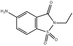 1,2-Benzisothiazol-3(2H)-one, 5-amino-2-ethyl-, 1,1-dioxide Structure