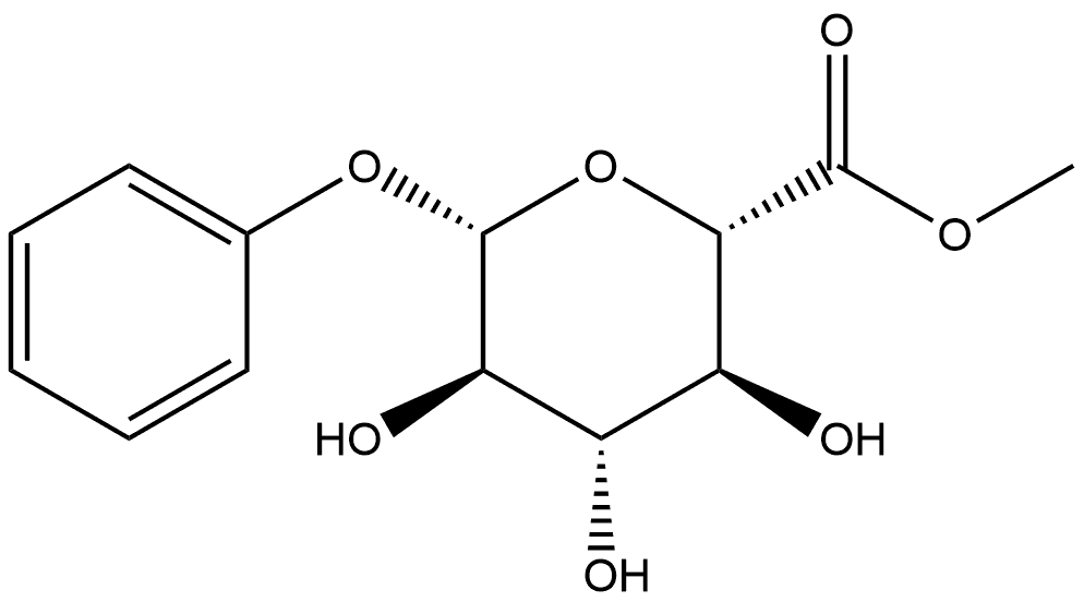 Phenyl β-D-Glucuronide Methyl Ester 化学構造式