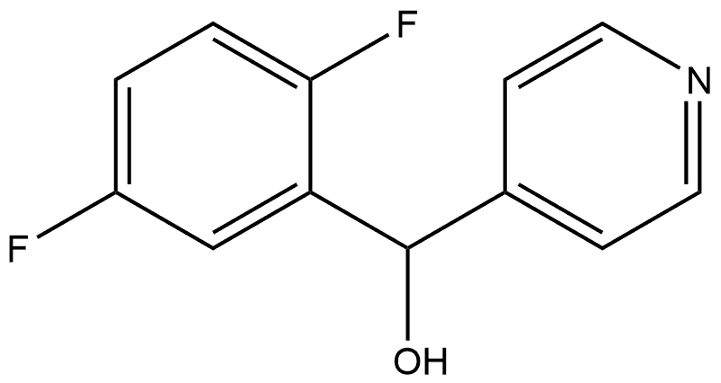 4-Pyridinemethanol, α-(2,5-difluorophenyl)- Structure