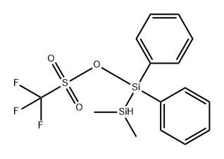 Methanesulfonic acid, trifluoro-, 2,2-dimethyl-1,1-diphenyldisilanyl ester (9CI) Struktur