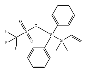 Methanesulfonic acid, trifluoro-, 2-ethenyl-2,2-dimethyl-1,1-diphenyldisilanyl ester (9CI)|三氟甲磺酸 2-乙烯基-2,2-二甲基-1,1-二苯基二硅烷基 酯