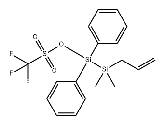 Methanesulfonic acid, trifluoro-, 2,2-dimethyl-1,1-diphenyl-2-(2-propenyl)disilanyl ester (9CI) Struktur