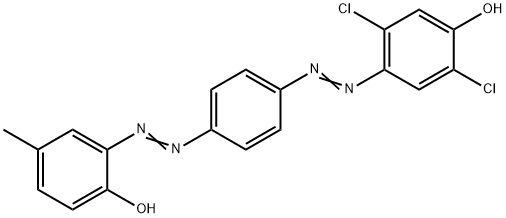 Phenol, 2,5-dichloro-4-[2-[4-[2-(2-hydroxy-5-methylphenyl)diazenyl]phenyl]diazenyl]- 化学構造式