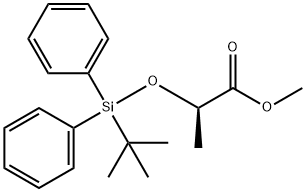 Propanoic acid, 2-[[(1,1-dimethylethyl)diphenylsilyl]oxy]-, methyl ester, (2R)- Struktur