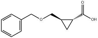 (1R,2R)-2-(benzyloxymethyl)cyclopropanecarboxylic acid Struktur