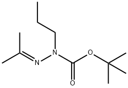 Hydrazinecarboxylic acid, 2-(1-methylethylidene)-1-propyl-, 1,1-dimethylethyl ester Struktur