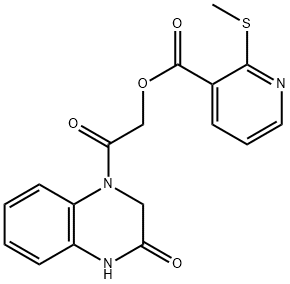 2-oxo-2-(3-oxo-1,2,3,4-tetrahydroquinoxalin-1-yl)e thyl 2-(methylsulfanyl)pyridine-3-carboxylate Structure