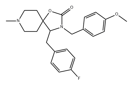 1-Oxa-3,8-diazaspiro[4.5]decan-2-one, 4-[(4-fluorophenyl)methyl]-3-[(4-methoxyphenyl)methyl]-8-methyl-|