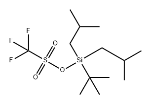 (叔丁基)双(2-甲基丙基)硅烷基 三氟甲磺酸盐 结构式