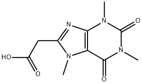 2-(1,3,7-Trimethyl-2,6-dioxo-2,3,6,7-tetrahydro-1H-purin-8-yl)acetic acid Struktur