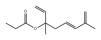 1,5,7-Octatrien-3-ol, 3,7-dimethyl-, 3-propanoate, (5E)- 化学構造式