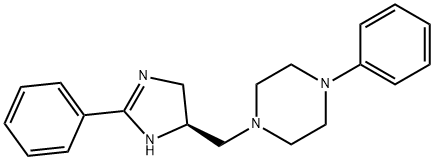 1-[[(5R)-4,5-Dihydro-2-phenyl-1H-imidazol-5-yl]methyl]-4-phenylpiperazine Struktur