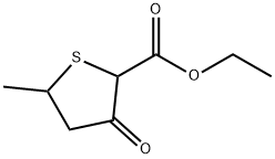 2-Thiophenecarboxylic acid, tetrahydro-5-methyl-3-oxo-, ethyl ester (9CI) Struktur
