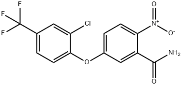 Benzamide, 5-[2-chloro-4-(trifluoromethyl)phenoxy]-2-nitro- 化学構造式