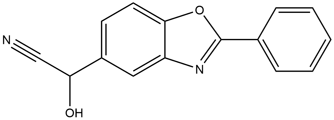 5-Benzoxazoleacetonitrile, α-hydroxy-2-phenyl- Struktur