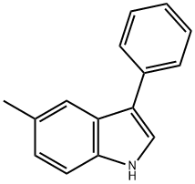 1H-Indole, 5-methyl-3-phenyl-,56366-15-5,结构式