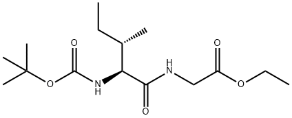 Glycine, N-[(1,1-dimethylethoxy)carbonyl]-L-isoleucyl-, ethyl ester Structure