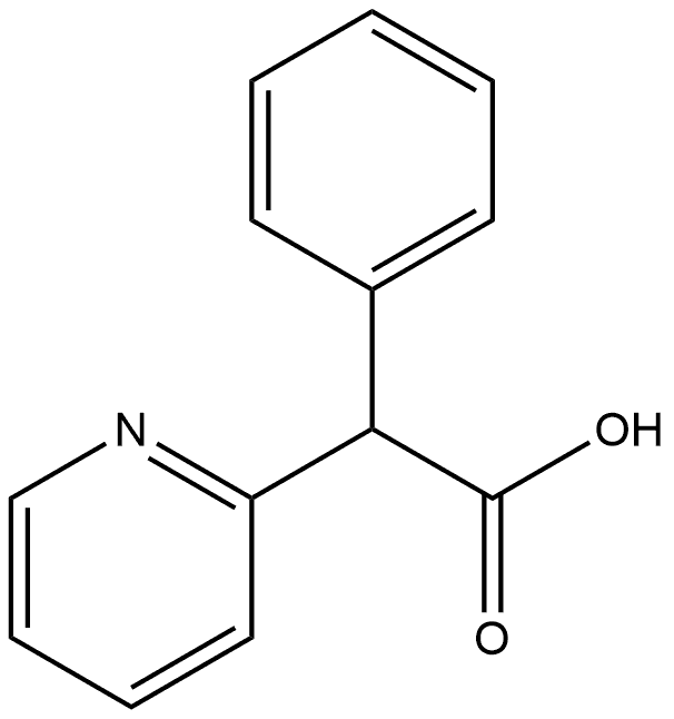 2-Pyridineacetic acid, α-phenyl- 结构式