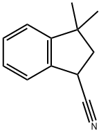 1H-Indene-1-carbonitrile, 2,3-dihydro-3,3-dimethyl- Structure