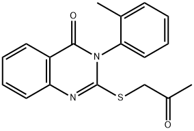 2-((2-Oxopropyl)thio)-3-(o-tolyl)quinazolin-4(3H)-one Struktur