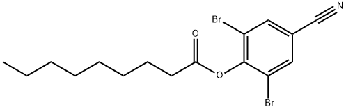 Nonanoic acid, 2,6-dibromo-4-cyanophenyl ester 化学構造式