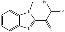 Ethanone, 2,2-dibromo-1-(1-methyl-1H-benzimidazol-2-yl)- Structure