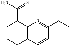 2-Ethyl-5,6,7,8-tetrahydroquinoline-8-carbothioamide 化学構造式